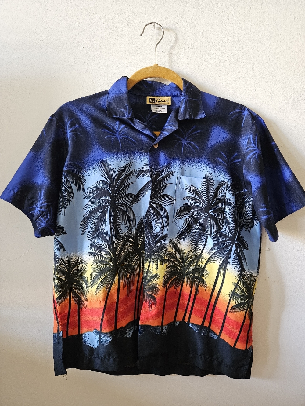 Vintage Sunset Palm Hawaiian Shirt